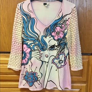 Vintage 60’s inspired long sleeve top